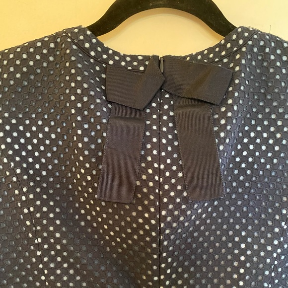 Line - Korean Women’s Navy Blue Eyelet Dress (Size: 66 Korean about US Size: 6) - Picture 7 of 16